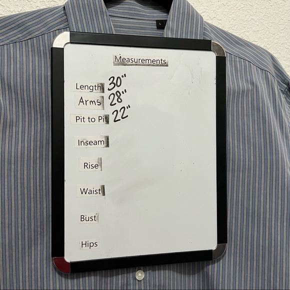 BOSS HUGO BOSS Button Down Long Sleeve Gray Striped Shirt Mens Size L - Picture 8 of 11